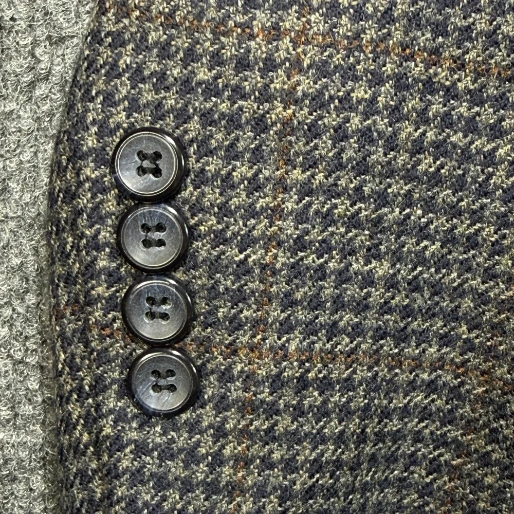 Jos. A. Bank Executive Collection Blazer Mens 44R Blue Lambswool‎ Herringbone